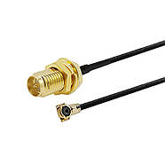 Кабель перехідник RP SMA Female - IPEX4 MHF4 15см 150мм подовжувач антени для 4G 3G Wi-Fi модему роутера, фото 3