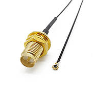 Кабель перехідник RP SMA Female - IPEX4 MHF4 15см 150мм подовжувач антени для 4G 3G Wi-Fi модему роутера, фото 2