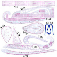 Набор инструментов для рукоделия: лекала для кроя и квилтинга, 10 шт (CZ-16)