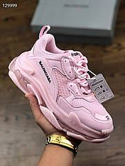 Eur 36-45 Баленсіага Balenciaga Triple S рожеві жіночі кросівки чоловічі
