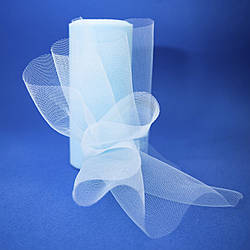 Фатин у рулонах/колір блакитний/ширина 15 см/рулон 9 м/замовлення від 1 шт.