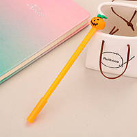 Гелевая ручка Тыква с рожецой Хеллоуин Оранжевая 1шт (14180)