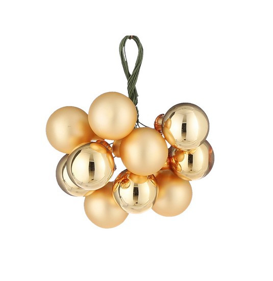 Ялинкові скляні кульки-грони "House of Seasons", золоті