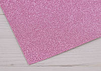 Кожзам с мелкими блестками (100х138 см) - №6 розовый