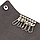Ключниця шкіряна на кнопках з карабінами коричнева матова HC0077, фото 2