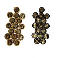 Фішки для гри нарди дерев'яні 26×12мм з шкіряною вставкою, фото 5