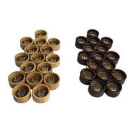 Фішки для гри нарди дерев'яні 26×12мм з шкіряною вставкою, фото 4