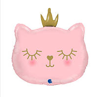 Фольгированные шары / Кошечка-принцесса с короной