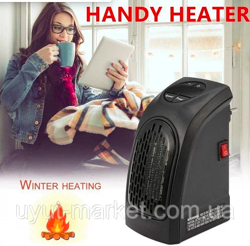 Портативний теплообігрівач в розетку, ручний обігрівач Handy Heater 400Вт