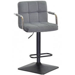 Стільчик для візажу Lion plus black quadro Velor