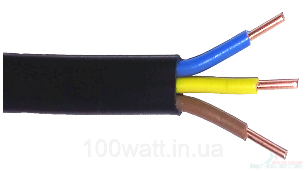 Кабель дріт ВВГ-Пнг 3х1,5 (ВВП-1) ОДЕСА