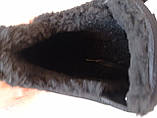 Чоловічі зимові черевики уги Ugg з натуральної матової шкіри  чорного кольору, фото 5