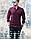 Чоловіча сорочка приталена слім фіт Slim Fit з довгим рукавом та класичним коміром, з Туреччини, новинка 2025 року, колір марсал, фото 6
