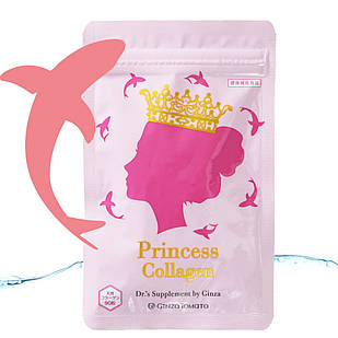 GINZA TOMATO Princess Collagen Колаген із плавників акули з протеогліканами та вітаміном С, 90 таб на 30 днів. До 06/2027