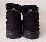 Чоловічі зимові черевики уги Ugg з натуральної матової шкіри чорного кольору, фото 4