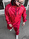 Яскравий червоний спортивний чоловічий костюм з плащівки, фото 2