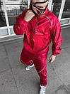 Яскравий червоний спортивний чоловічий костюм з плащівки, фото 4