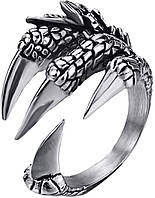 Крутое стильное кольцо с когтями Лапа дракона унисекс