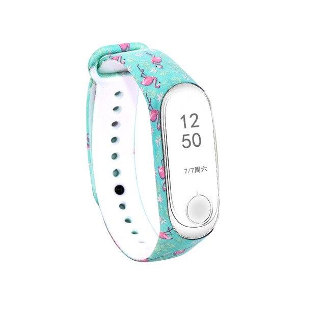 Ремінець силіконовий Print Silicone для Xiaomi Mi Band 3/4 (37) Blue блакитний, фото 1