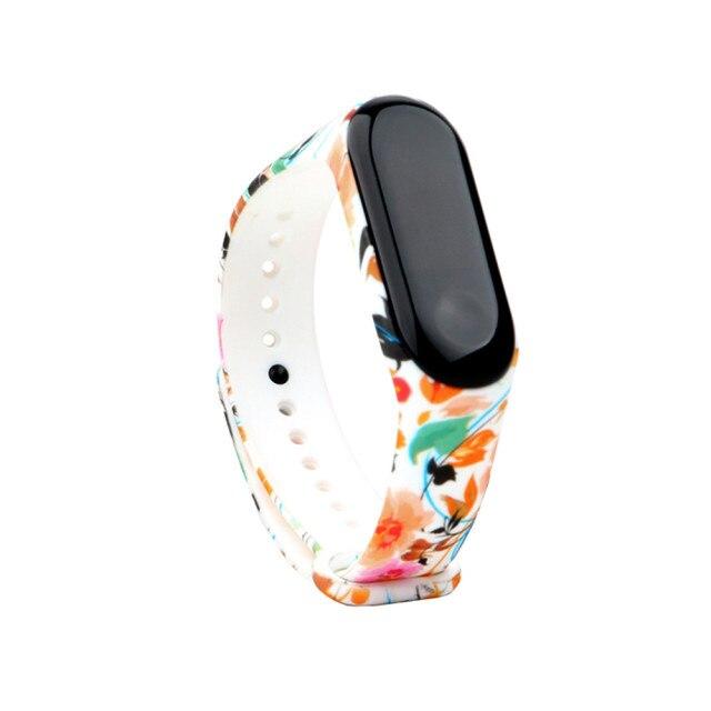 Ремінець силіконовий Print Silicone для Xiaomi Mi Band 3/4 (34) White білий, фото 1