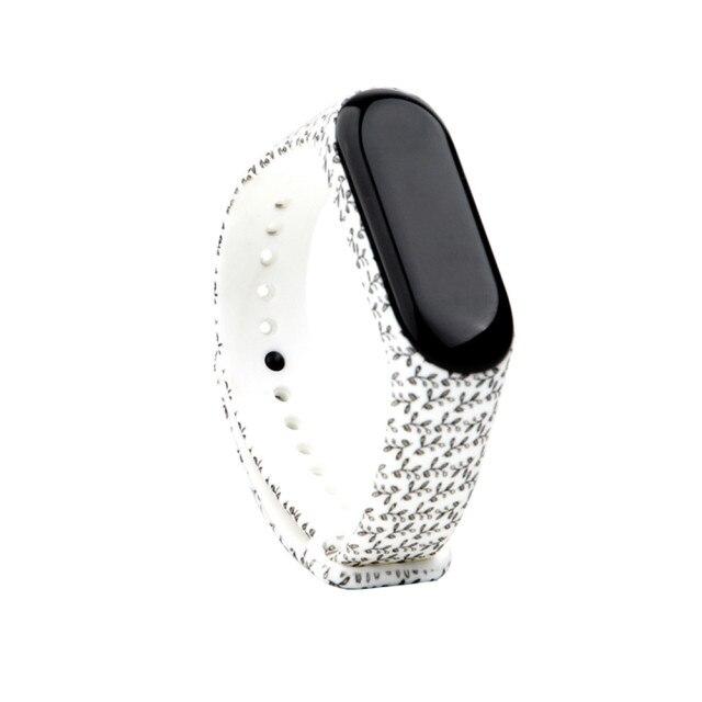 Ремінець силіконовий Print Silicone для Xiaomi Mi Band 3/4 (33) White білий, фото 1