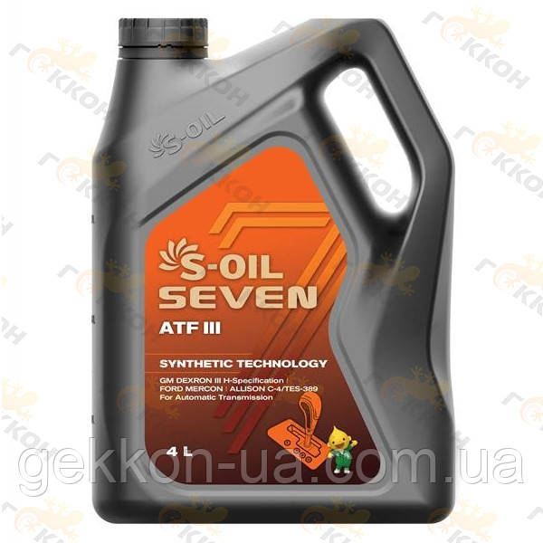Масло трансмісійне SEVEN ATF III, 4L [S-Oil Південна Корея], фото 1