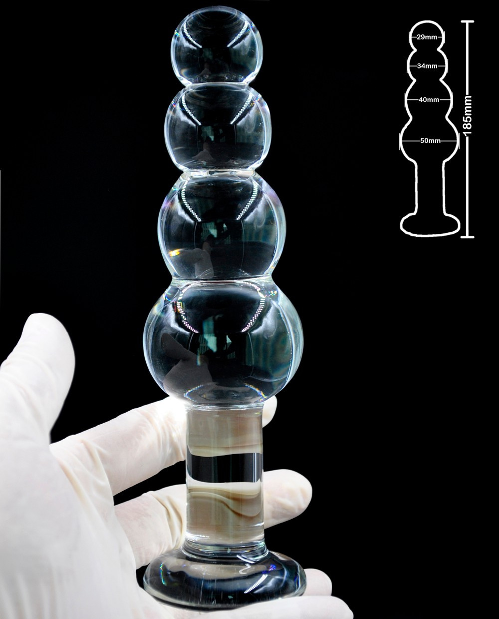 Анальная пробка стекло XXL Balls