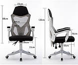 Крісло геймерське PRESTIGE sia біле Кресло компьютерное с подставкой для ног Стул игрвоой Крісло офісне спорт, фото 5