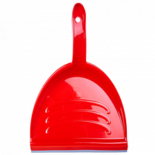 Совок для сміття з гумкою "Євро" / червоний /