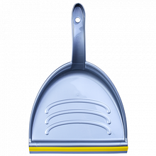 Совок для сміття з гумкою "Євро" / мікс сірий /