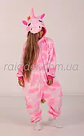 Кигуруми пижама женская Единорога на молнии kigurumi для девочек детей и подростков розовый пони (1006 / 2006)