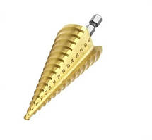 Свердло конусне ступеневе зі швидкорізаючого для металу матеріалу HSS 4241 розміру 4-32