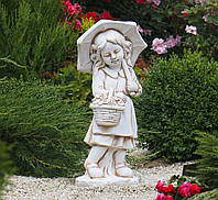 Садовая фигура Девочка с зонтиком 66х30х22 см ССП12146 Крем