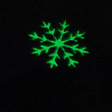 Світиться в темряві плед покривало День-ніч 180х200 см Мікрофібра (Сірий зі сніжинками), фото 3