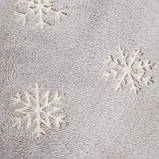 Плед дитячий звіриться у темряві, покривало дитяче день-ніч, ковдру нічник, розмір 150х200. Сірий з сніжинка, фото 2