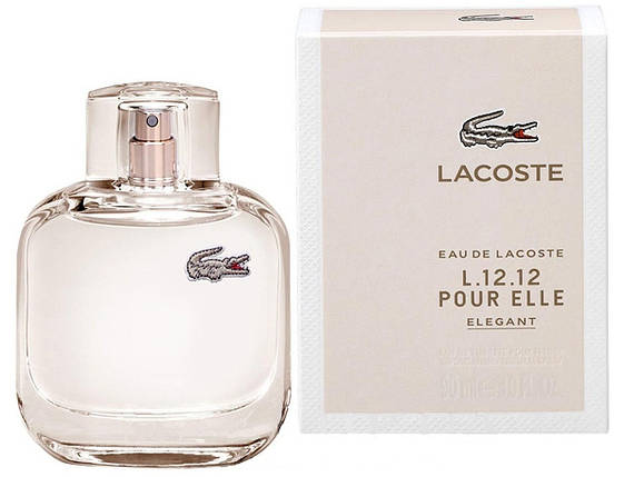 Eau De Lacoste L. 12.12 Pour Elle Elegant туалетна вода 90 ml. (Лакост Єау Де Л. 12.12 Пур Ель Елегант), фото 2