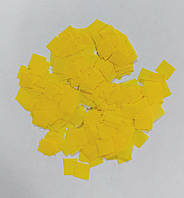 Конфетті квадрат 8мм жовтий 500г