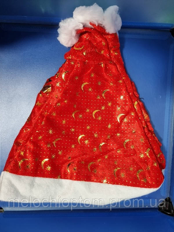 Новогодняя шапочка Деда Мороза с принтом - фото 4 - id-p1502795283