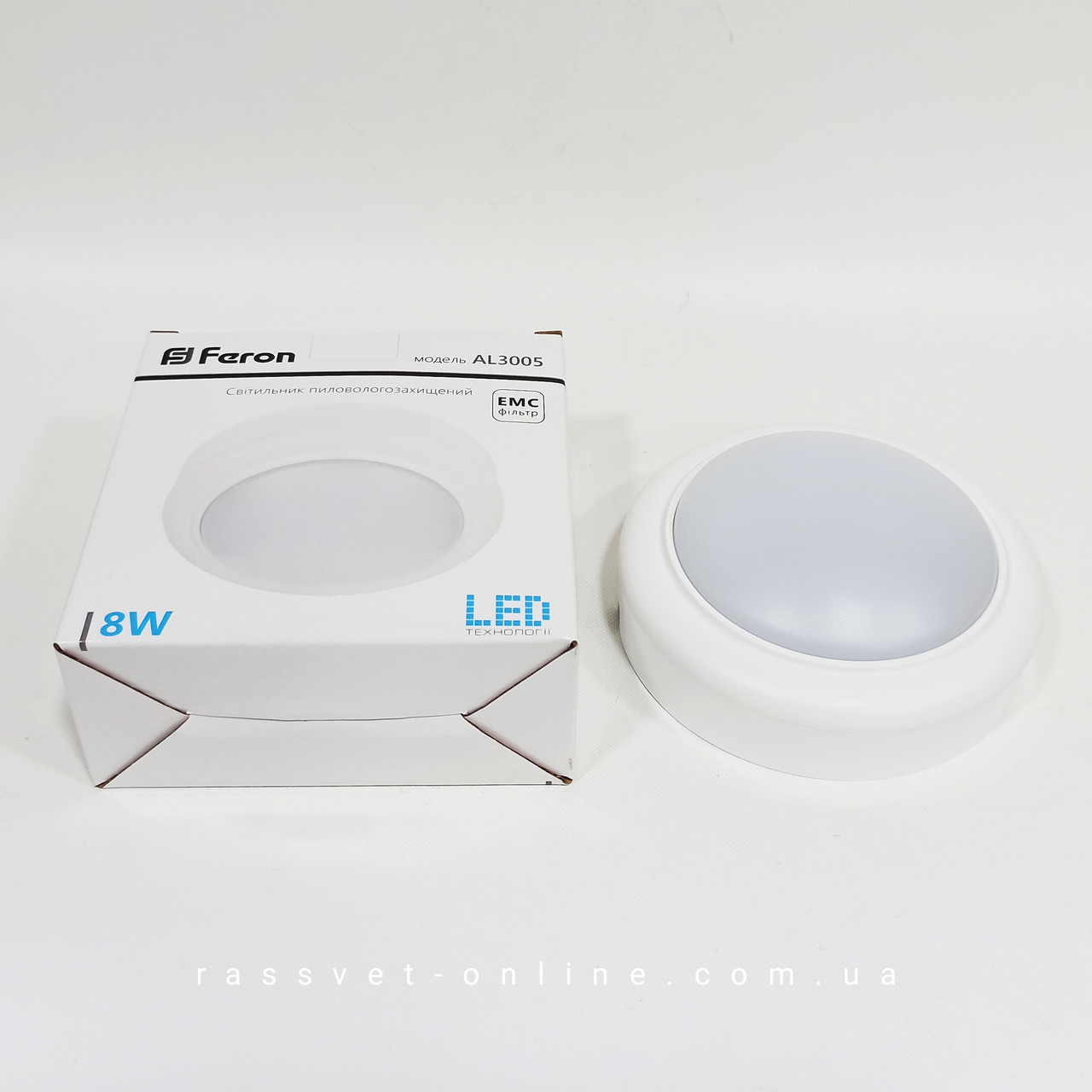 Світлодіодний світильник Feron AL3005 8 W IP65 640 Lm 4000 K (накладний LED для саун, лазень, ванних, санвузлів)