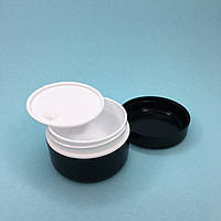 Баночка з прокладкою чорна, 30 мл (тара для косметики)