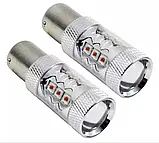 1 шт. Лампи для сертифікації американських авто жовті в червоні поворотники, фото 2