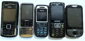 Лот раритетних мобільних телефонів 5 шт. Samsung, Nokia, Ideos (Huawei) Б/У Під ремонт або відновлення!