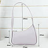 Жіноча сумка Бренда з натуральної шкіри колір Білий, фото 7