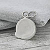 Срібний кулон точки на емалі Смайл Закоханий розмір 22х13 мм вага 1.26 г, фото 3