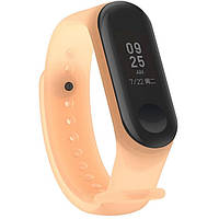 Ремешок силиконовый Silicone для Xiaomi Mi Band 3/4 (26) Orange оранжевый