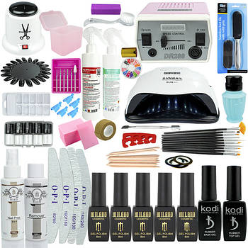 Стартові набори для манікюру з лампою та фрезером