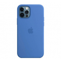 Чехол силиконовый Silicone Case для Apple iPhone 12/12 Pro OEM Original (Capri Blue) Синий