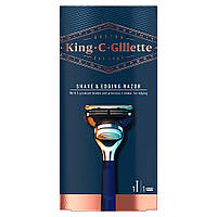 Станок з 1 змінною касетою для контурингу King C. Gillette Shave & Edging Razor (7702018544585)