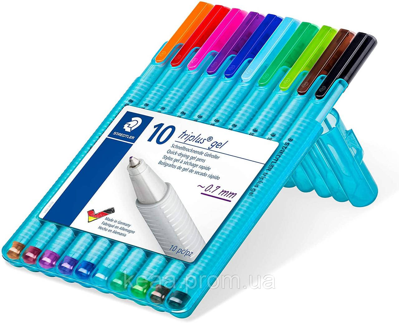 Ручки-ролери Staedtler Triplus gel 10 кольорів