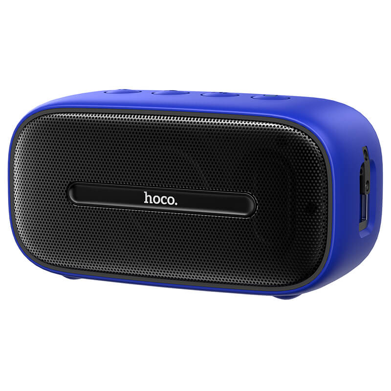 Портативна блютуз колонка HOCO IPX7 BS43 |AUX, SD-card, Bluetooth, FM-Radio| 135*64*70 мм Синій